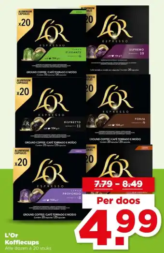PLUS L'Or Koffiecups aanbieding