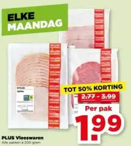 PLUS PLUS Vleeswaren aanbieding