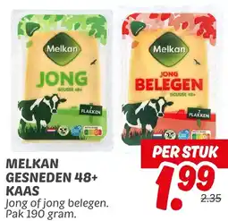 Dekamarkt Melkan gesneden 48+ kaas aanbieding