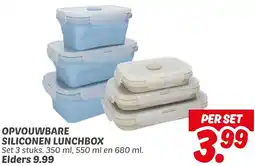 Dekamarkt Opvouwbare siliconen lunchbox aanbieding
