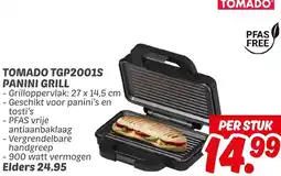 Dekamarkt Tomado TGP2001S panini grill aanbieding