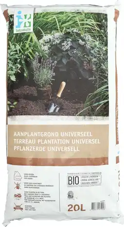 Intratuin Intratuin aanplantgrond universeel turfvrij Bio 20 L aanbieding