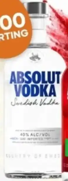 Mitra Absolut Vodka aanbieding