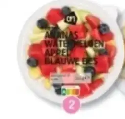 Albert Heijn AH Verse fruitsalade in de smaak ananas, watermeloen, appel, blauwe bes aanbieding