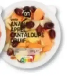 Albert Heijn AH Verse fruitsalade in de smaak ananas, appel, cantaloupe, druif aanbieding