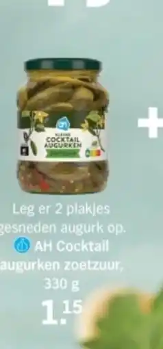 Albert Heijn AH Cocktail augurken zoetzuur aanbieding