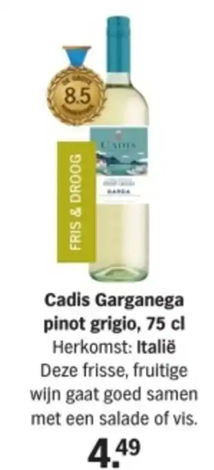 Albert Heijn Cadis Garganega pinot grigio aanbieding