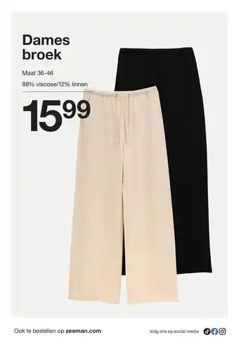 Zeeman Dames broek aanbieding