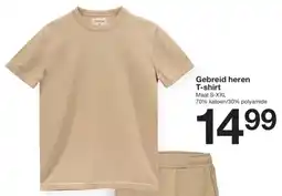 Zeeman Gebreid heren T-shirt aanbieding