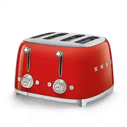 Bol.com SMEG TSF03RDEU - Broodrooster - Rood - 4x4 - 2000W - 6 niveaus aanbieding