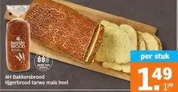 Albert Heijn AH Bakkersbrood tijgerbrood tarwe mais heel aanbieding