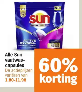 Albert Heijn Alle Sun vaatwascapsules aanbieding