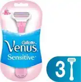 Bol.com Venus Sensitive 3 stuks wegwerpmesjes aanbieding