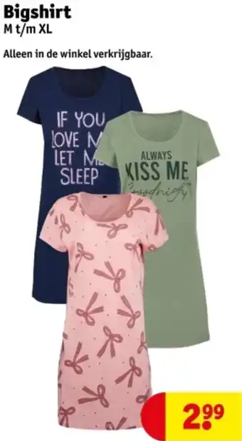 Kruidvat Bigshirt aanbieding