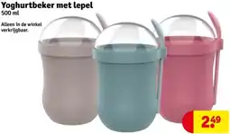 Kruidvat Yoghurtbeker met lepel aanbieding