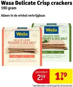Kruidvat Wasa Delicate Crisp crackers aanbieding