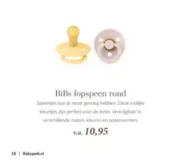 Babypark BiBs fopspeen rond aanbieding