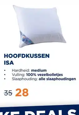 TotaalBED Hoofdkussen Isa | Vezelbolletjes aanbieding