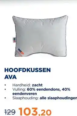 TotaalBED Hoofdkussen Ava | Dons aanbieding