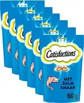 Bol.com Catisfactions Snacks - Kattensnoepjes - Zalm - 6 x 60g aanbieding