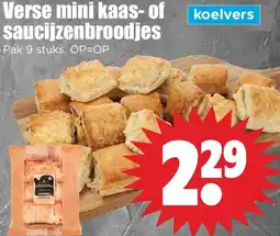 Dirk Verse mini kaas of saucijzenbroodjes aanbieding