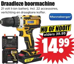 Dirk Draadloze boormachine aanbieding