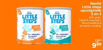 Trekpleister Nestle little steps opvolgmelk 2 en 3 aanbieding