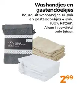 Trekpleister Washandjes en gastendoekjes aanbieding