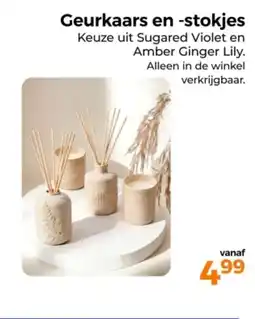 Trekpleister Geurkaars en stokjes aanbieding