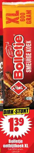 Dirk Bolletje ontbijtkoek XL aanbieding