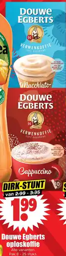 Dirk Douwe Egberts oploskoffie aanbieding