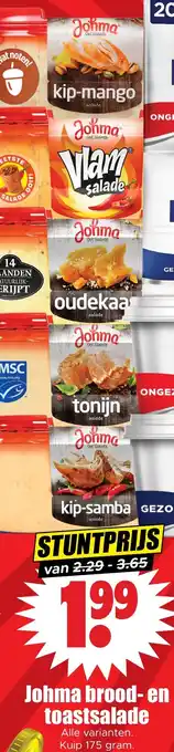 Dirk Johma brood en toastsalade aanbieding