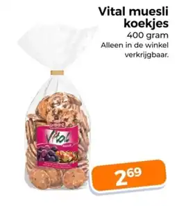 Trekpleister Vital muesli koekjes aanbieding
