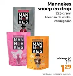 Trekpleister Mannekes snoep en drop aanbieding
