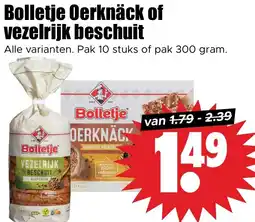 Dirk Bolletje Oerknäck of vezelrijk beschuit aanbieding