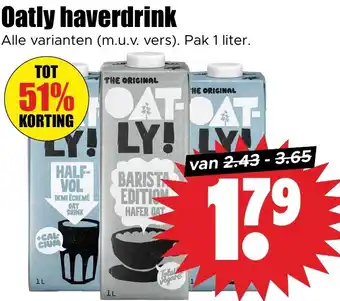 Dirk Oatly haverdrink aanbieding