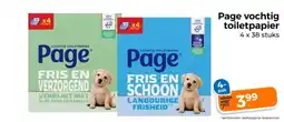 Trekpleister Page vochtig toiletpapier aanbieding