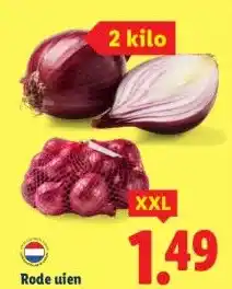 Lidl Rode uien aanbieding