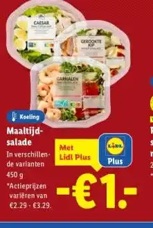 Lidl Maaltijd- salade aanbieding