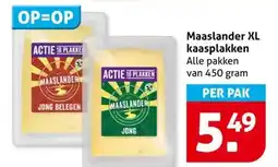 Hoogvliet Maaslander XL kaasplakken aanbieding