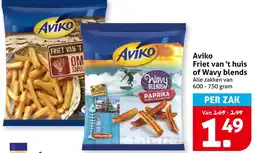 Hoogvliet Aviko Friet van 't huis of Wavy blends aanbieding