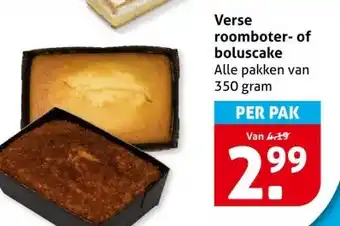 Hoogvliet Verse roomboter- of boluscake aanbieding