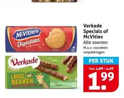 Hoogvliet Verkade Specials of McVities aanbieding