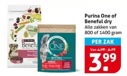 Hoogvliet Purina One of Beneful dry aanbieding