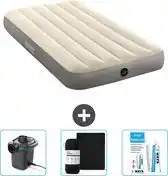 Bol.com Intex Luchtbed - 1-Persoons - 99 x 191 x 25 cm - Beige - Inclusief Pomp - Hoeslaken en Reparatieset aanbieding