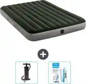 Bol.com Intex Luchtbed - 2-Persoons - 152 x 203 x 25 cm - Groen - Inclusief Pomp en Reparatieset aanbieding