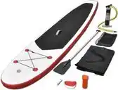 Bol.com vidaXL Stand Up Paddleboardset opblaasbaar rood en wit aanbieding