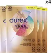 Bol.com Durex - Condooms - Nude - Latexvrij - 4x 20 stuks aanbieding