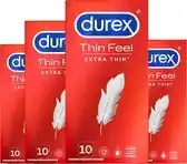Bol.com Durex - Condooms - Thin Feel - Extra Thin - 4x 10 stuks - Voordeelverpakking aanbieding