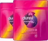 Bol.com Durex - Condooms - Pleasure me 40st x2 - Voordeelverpakking aanbieding